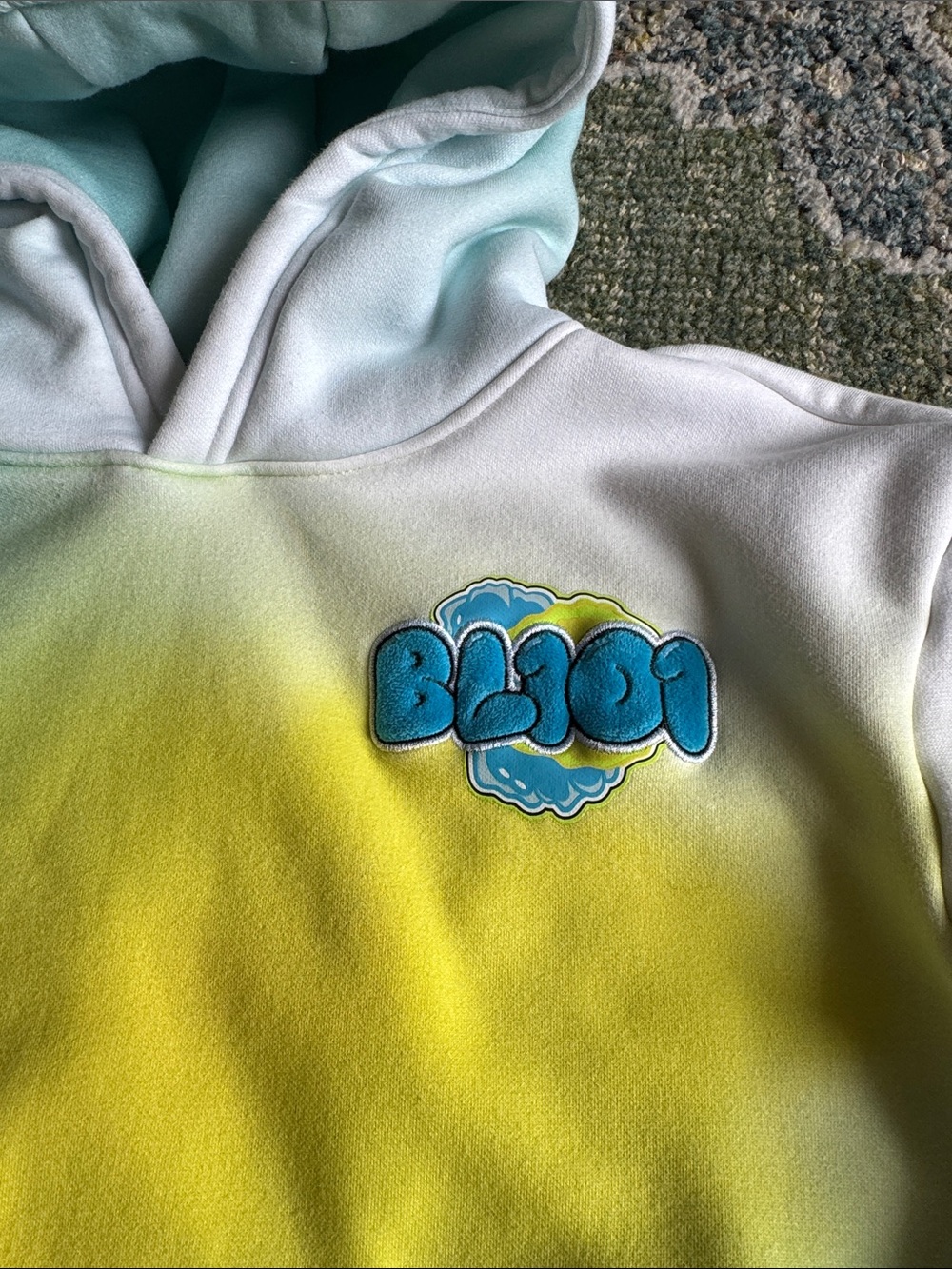 BASEBALL LIFESTYLE 101 COTTON CANDY BLUEBERRY LEMONADE HOODIE SWEATSHIRT IN YS. - Picture 3 of 5